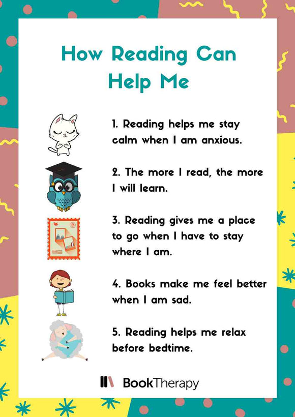 Printable Kids' Reading Affirmations/ 'How Reading Can Help Me' Poster - Book Therapy